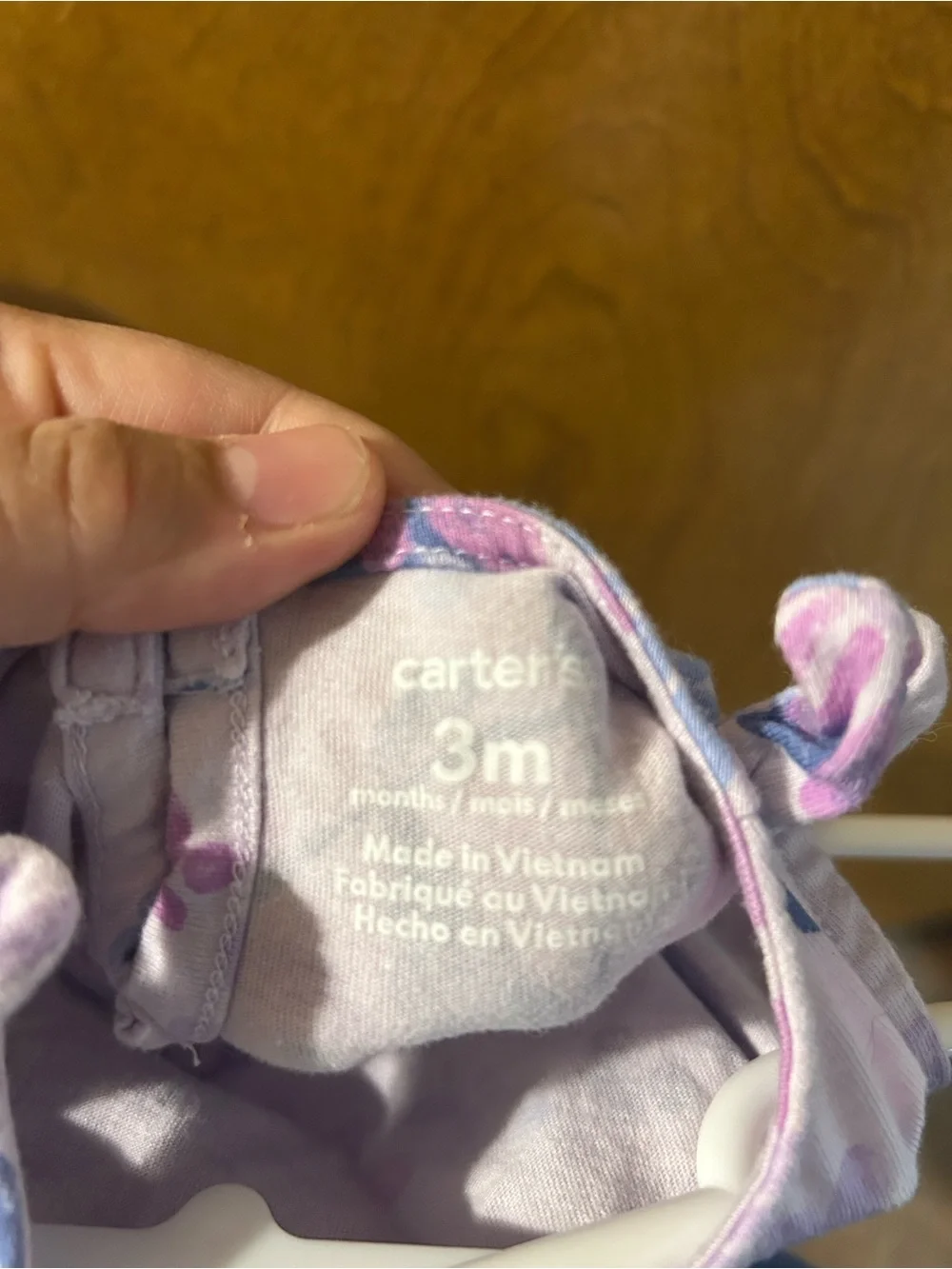 Carter's Lavender and Pink Floral Tie-Shoulder Dress